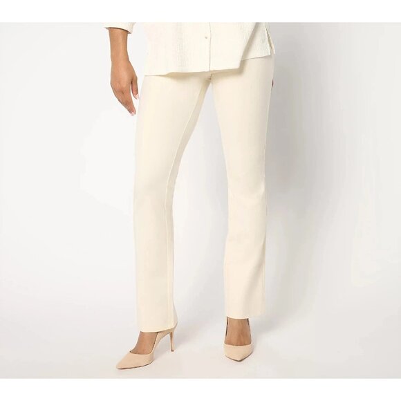 Women with Control Tummy Control Baby Bell Pants Winter White Petite 3X A383301 - Picture 1 of 2